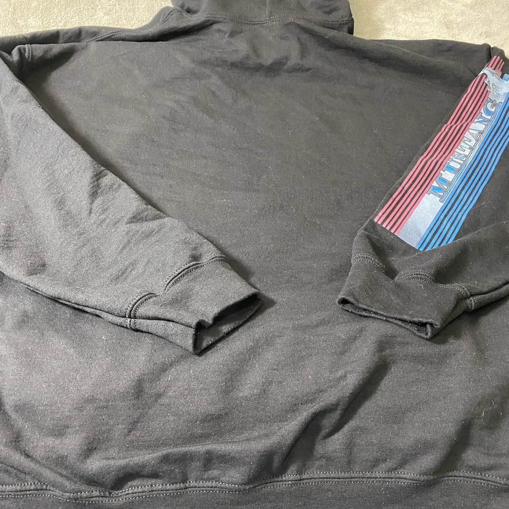 Mens Black Ford Mustang 2XL Classic Hoodie - Picture 9 of 14
